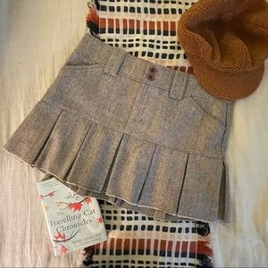 David Bitton raw hem tweed mini skirt